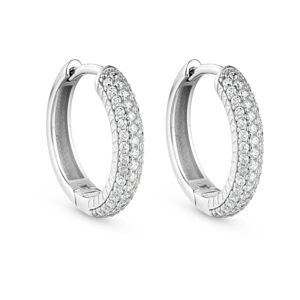 Micro Pave Diamond Huggies