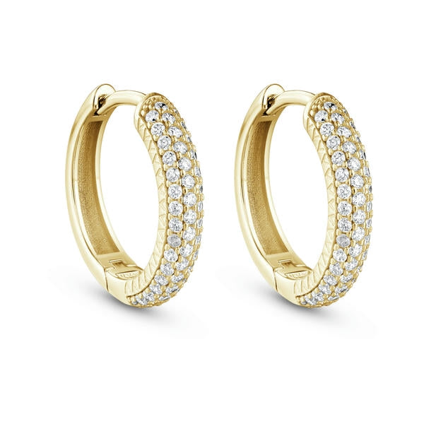 Micro Pave Diamond Huggies