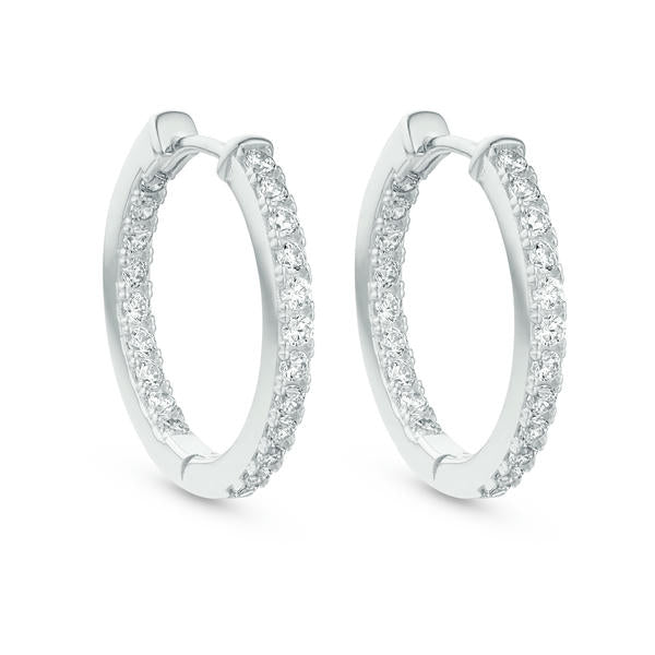 Classic Inside-Outside Diamond Huggies