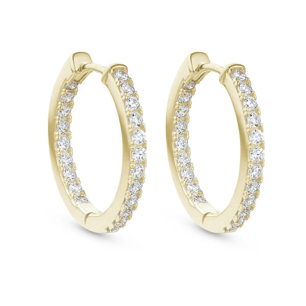 Classic Inside-Outside Diamond Huggies