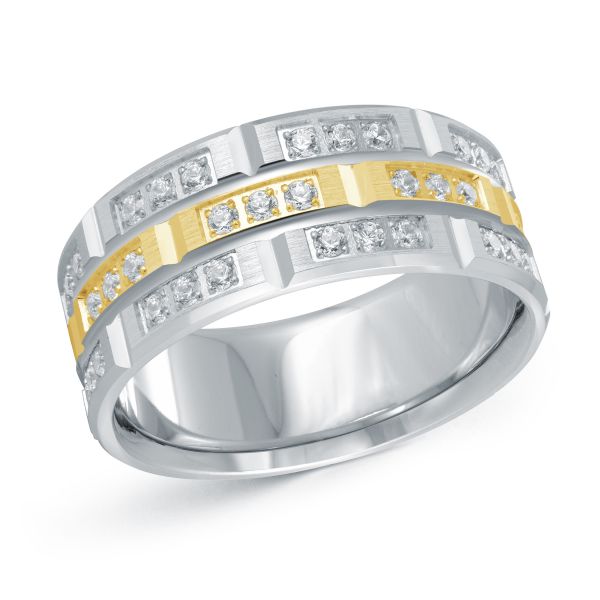 Diamond + Gold Wedding Band