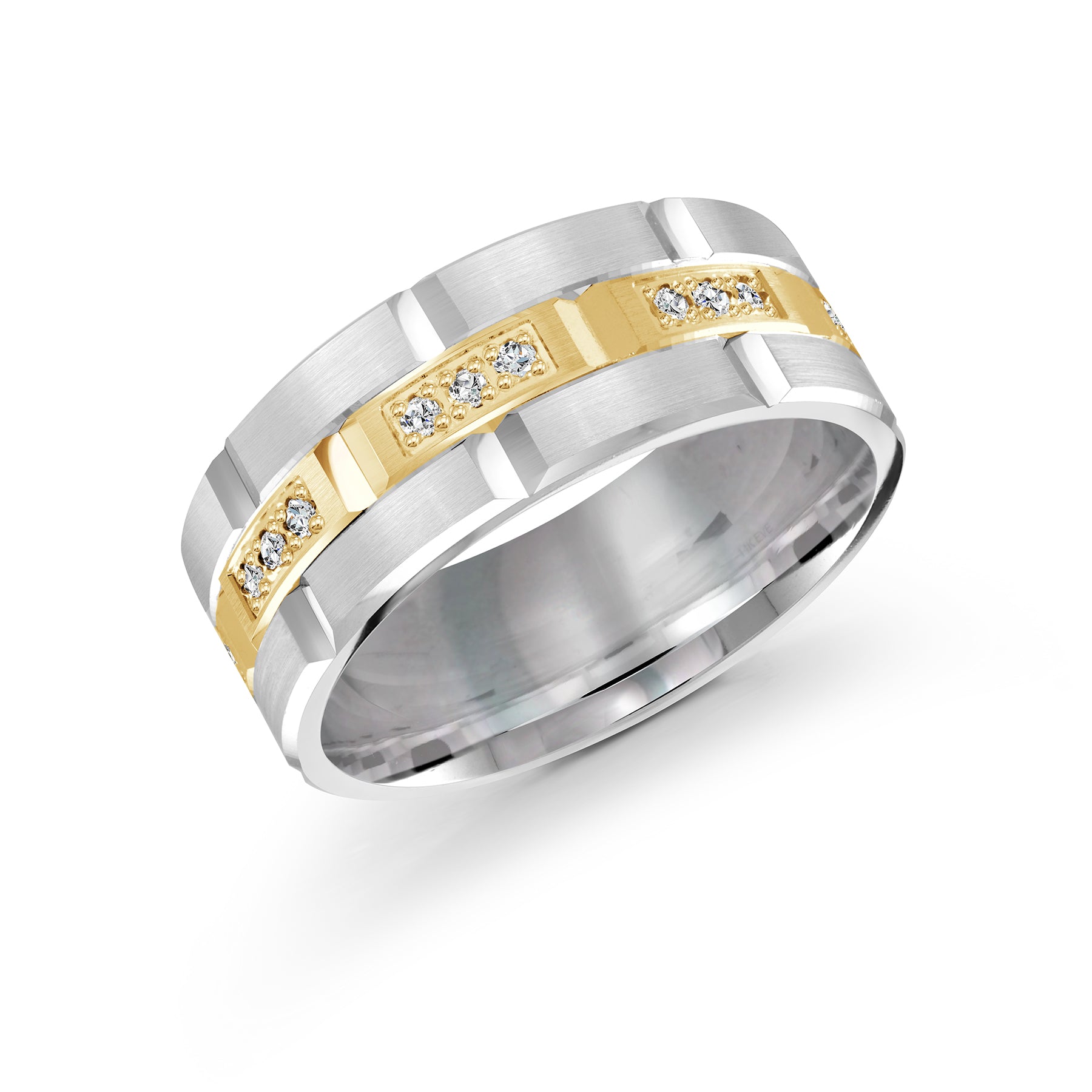 Diamond + Gold Wedding Band