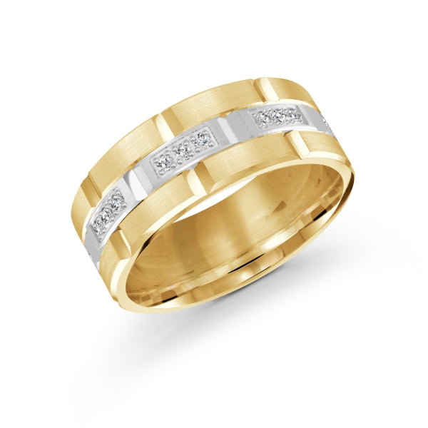 Diamond + Gold Wedding Band