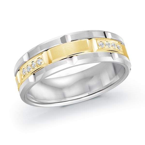 Diamond + Gold Wedding Band