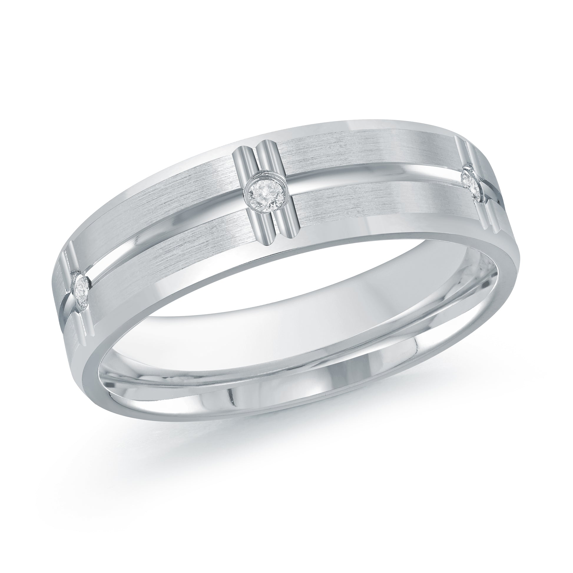 Diamond + Gold Wedding Band