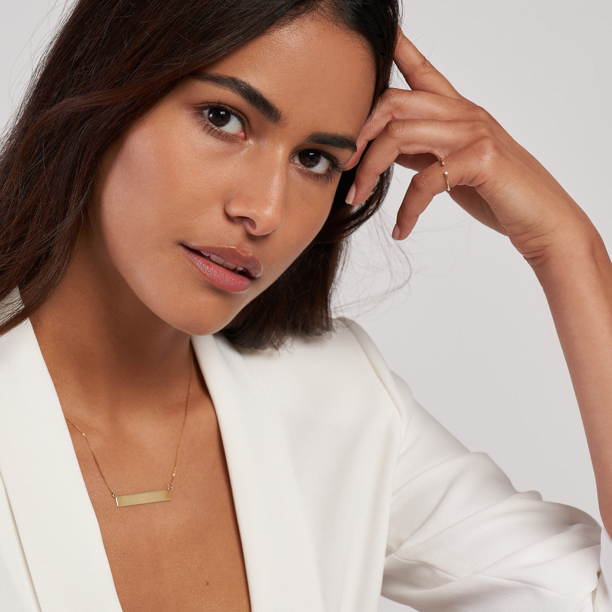Engravable Horizontal Bar Necklace