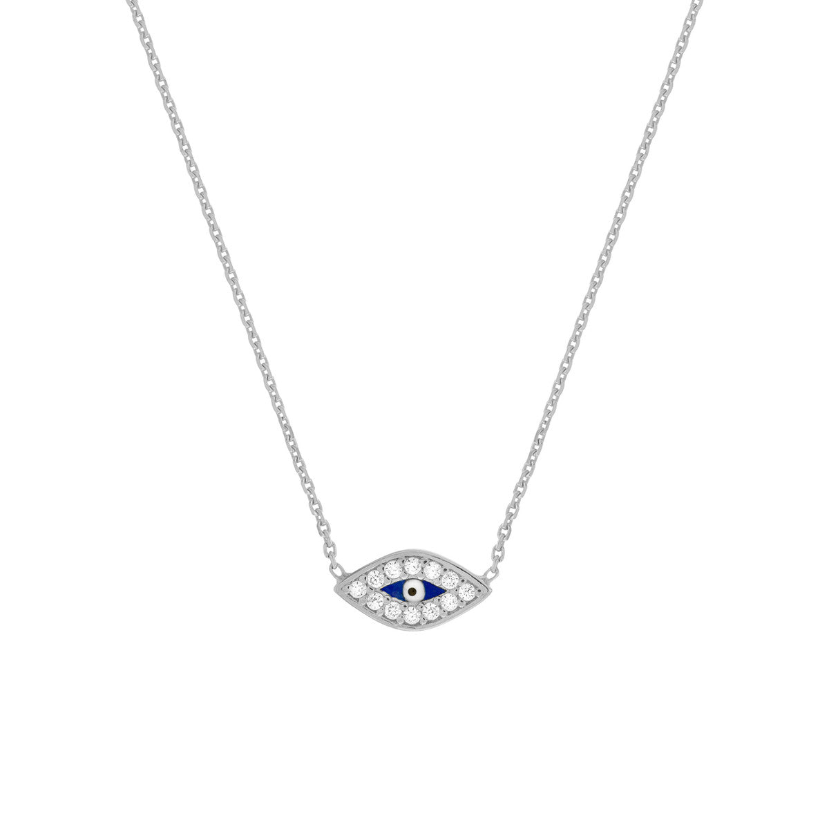 Mini CZ Evil Eye Necklace