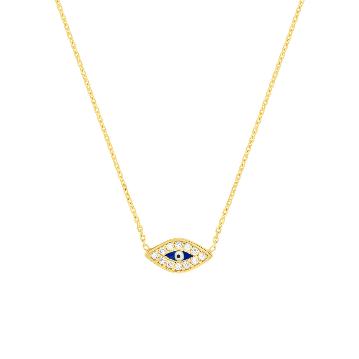 Mini CZ Evil Eye Necklace