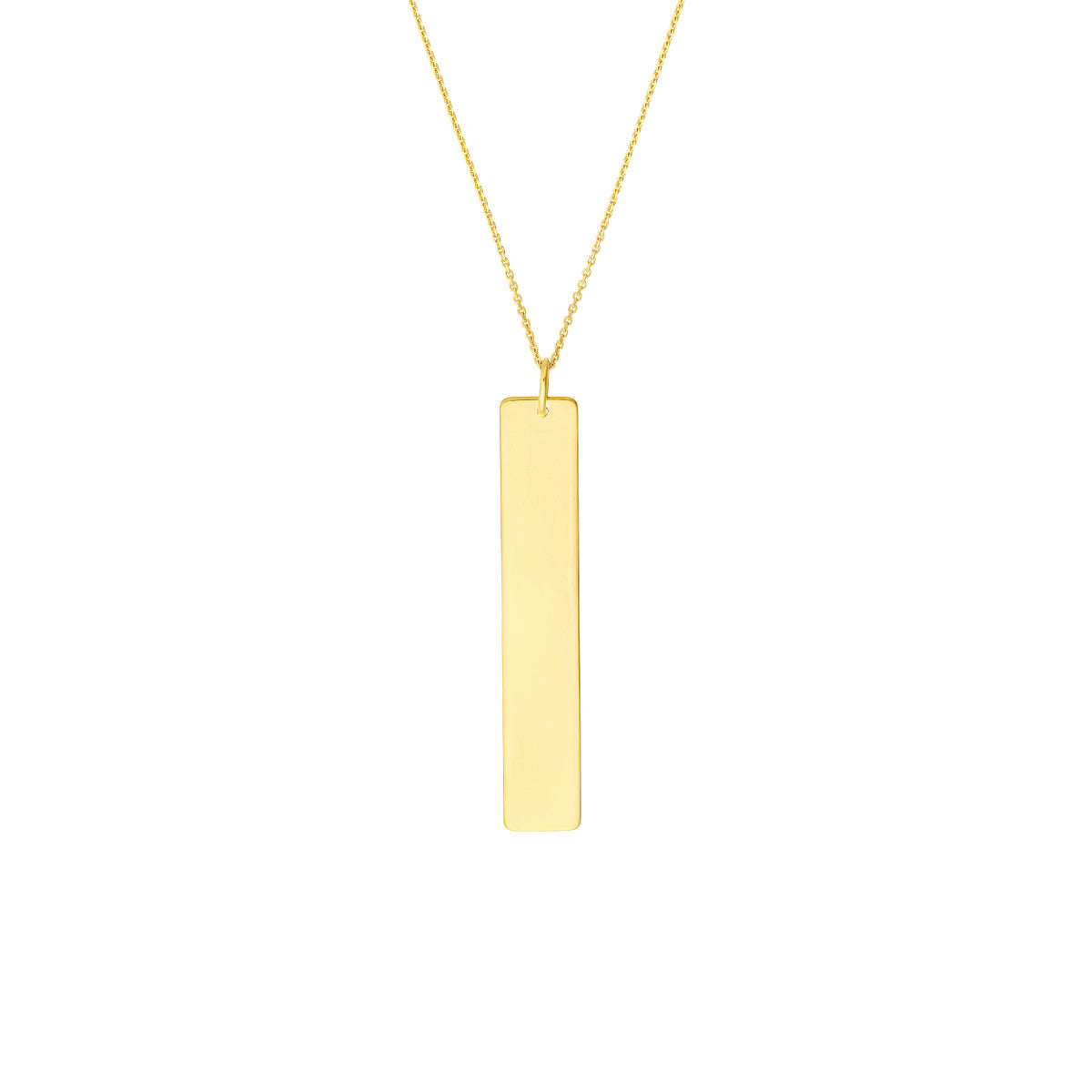 Engravable Vertical Bar Necklace