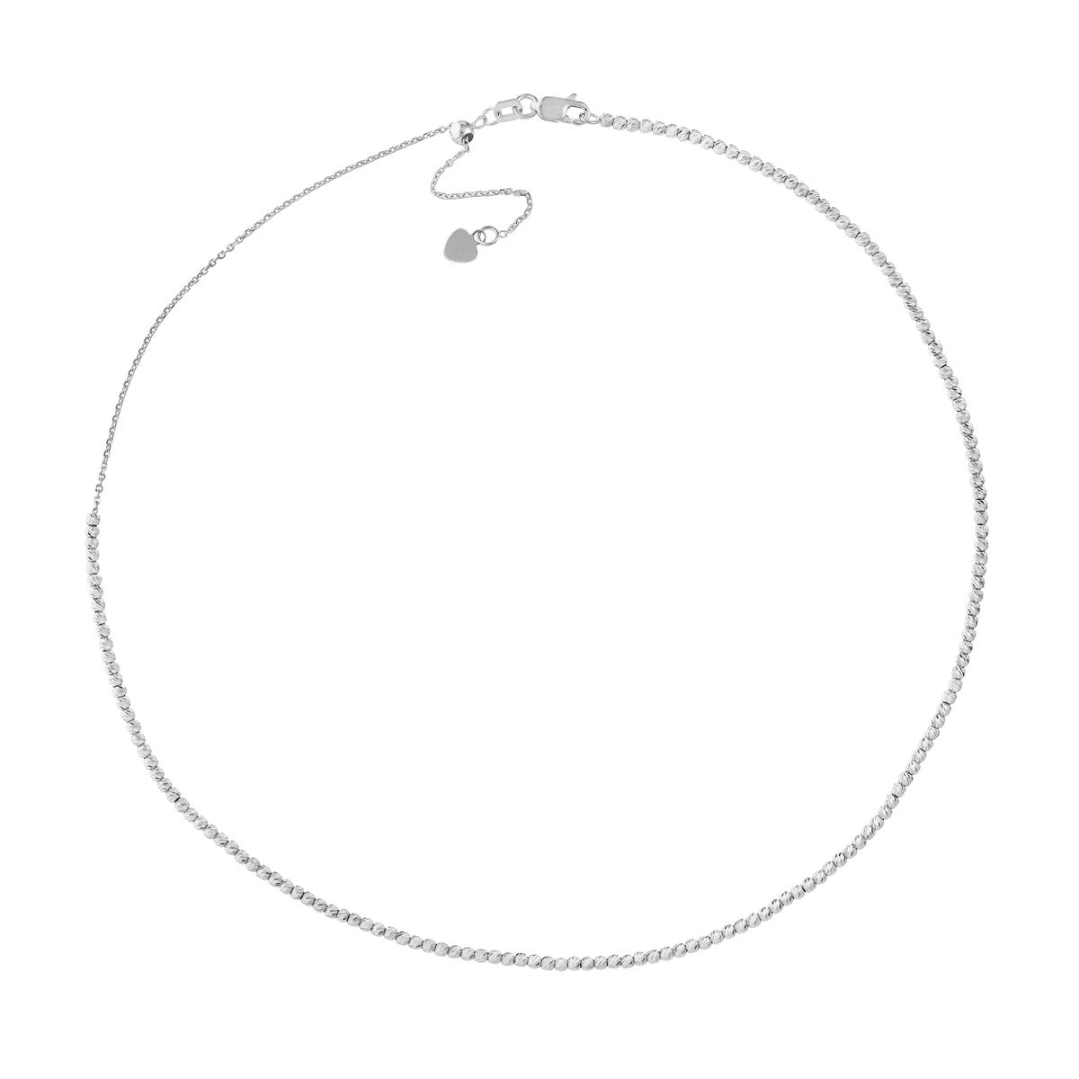 Diamond-Cut Bead Adjustable Choker