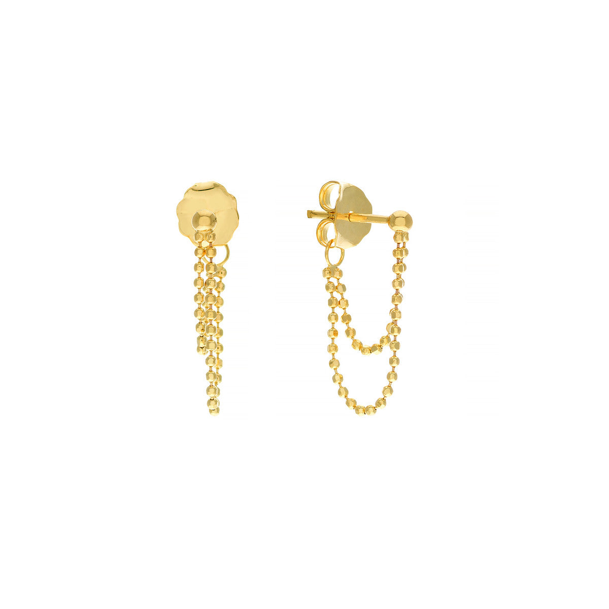 Bead Chain Duo Huggie