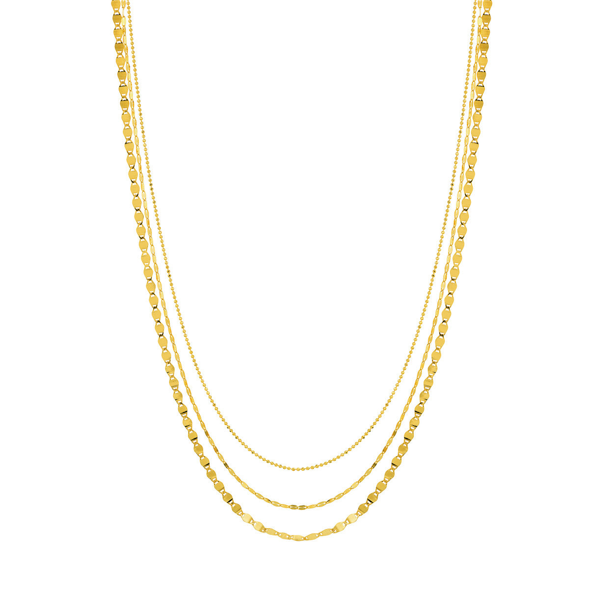 Valentino-Bead Triple Strand Necklace