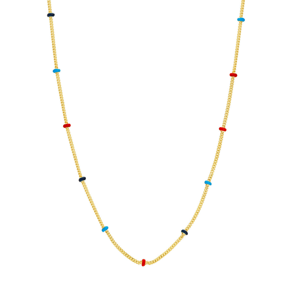 Enamel Bead Saturn Chain