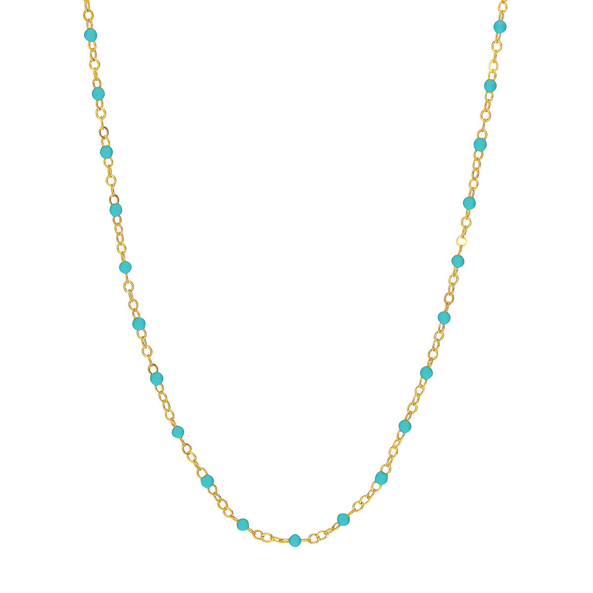 Enamel Bead on Piatto Chain