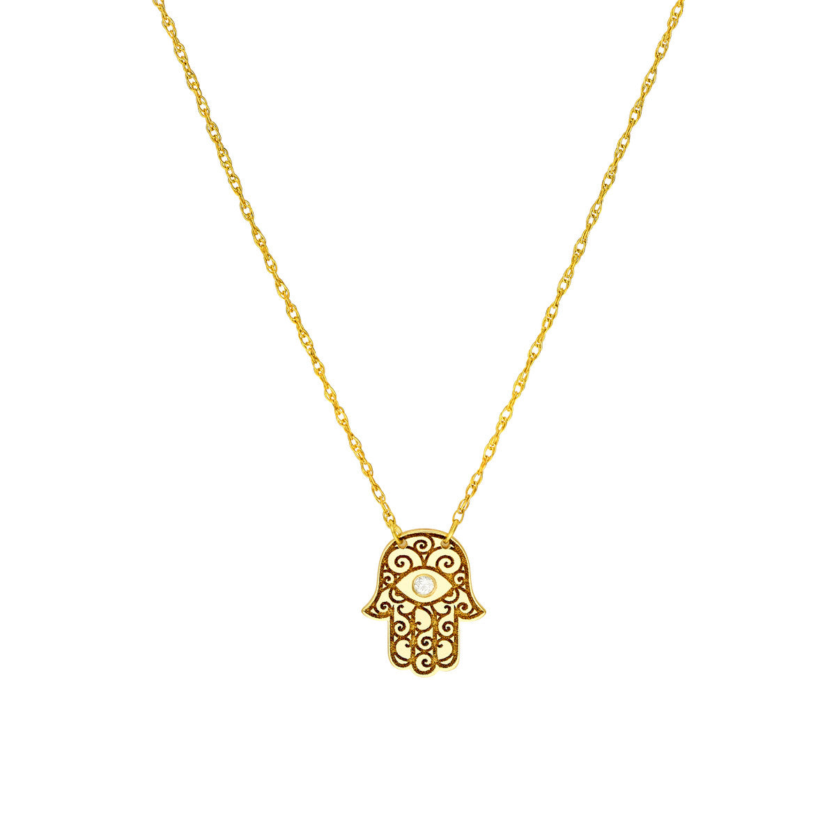 Diamond Hamsa Necklace