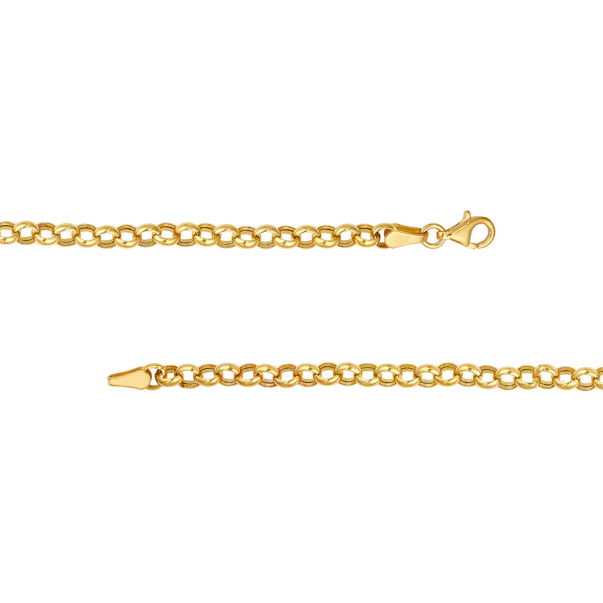 Hollow Graduated Large Rolo Necklace