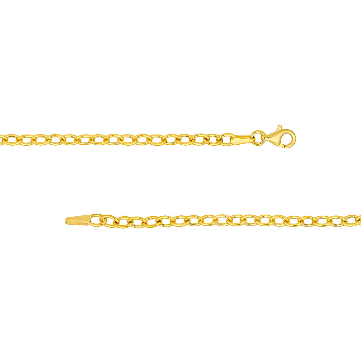 Hollow Graduated Oval Link Chain Necklace