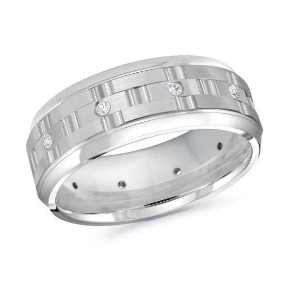 Diamond + Gold Wedding Band