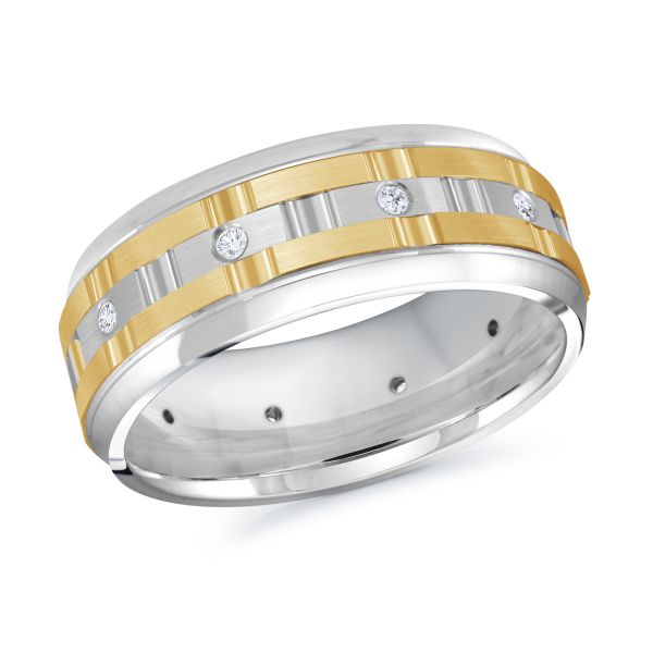 Diamond + Gold Wedding Band