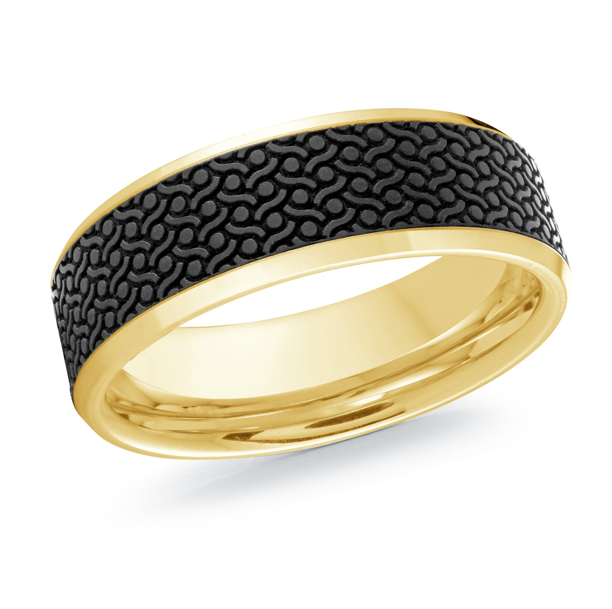 Carbon Fiber + Gold Wedding Band