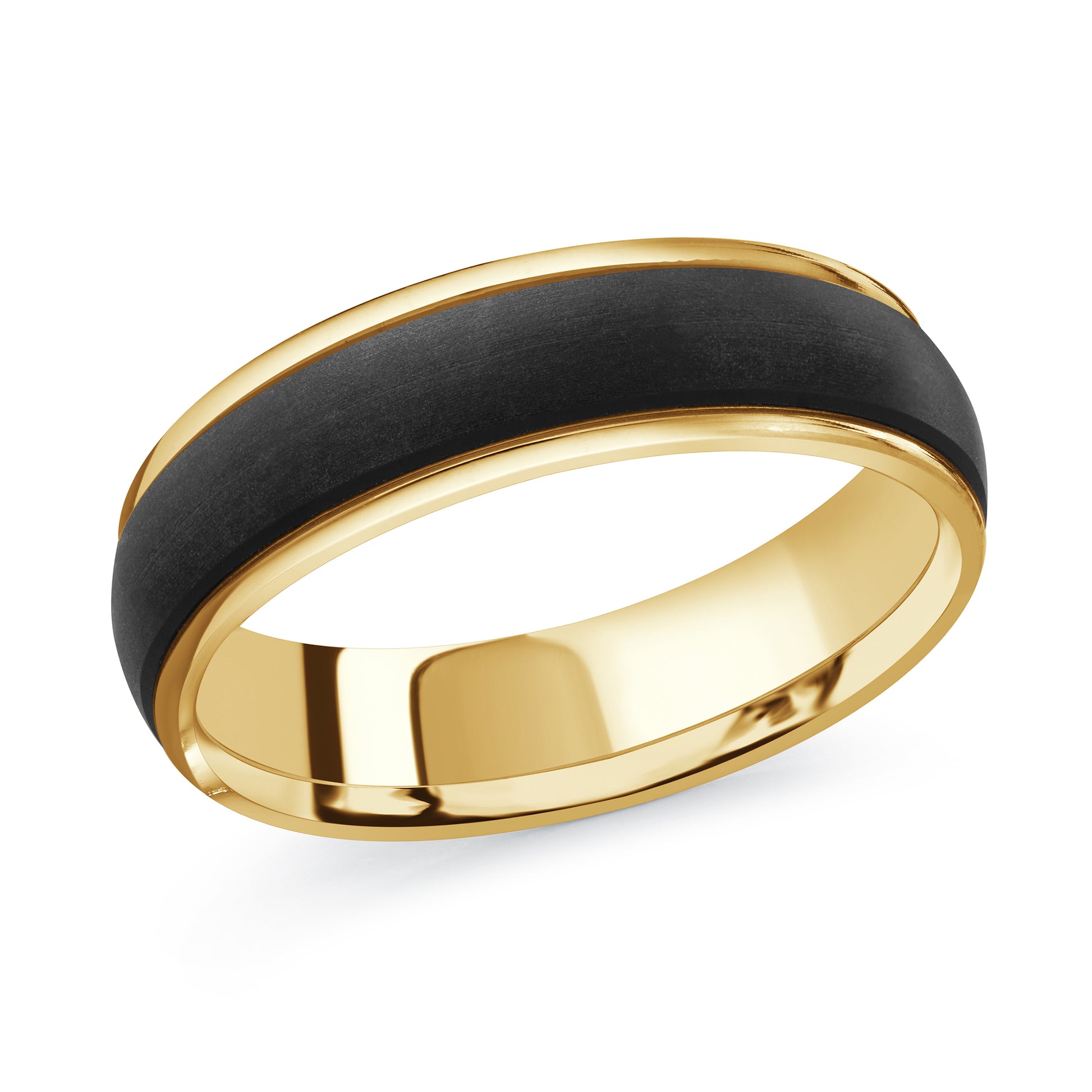 Carbon Fiber + Gold Wedding Band