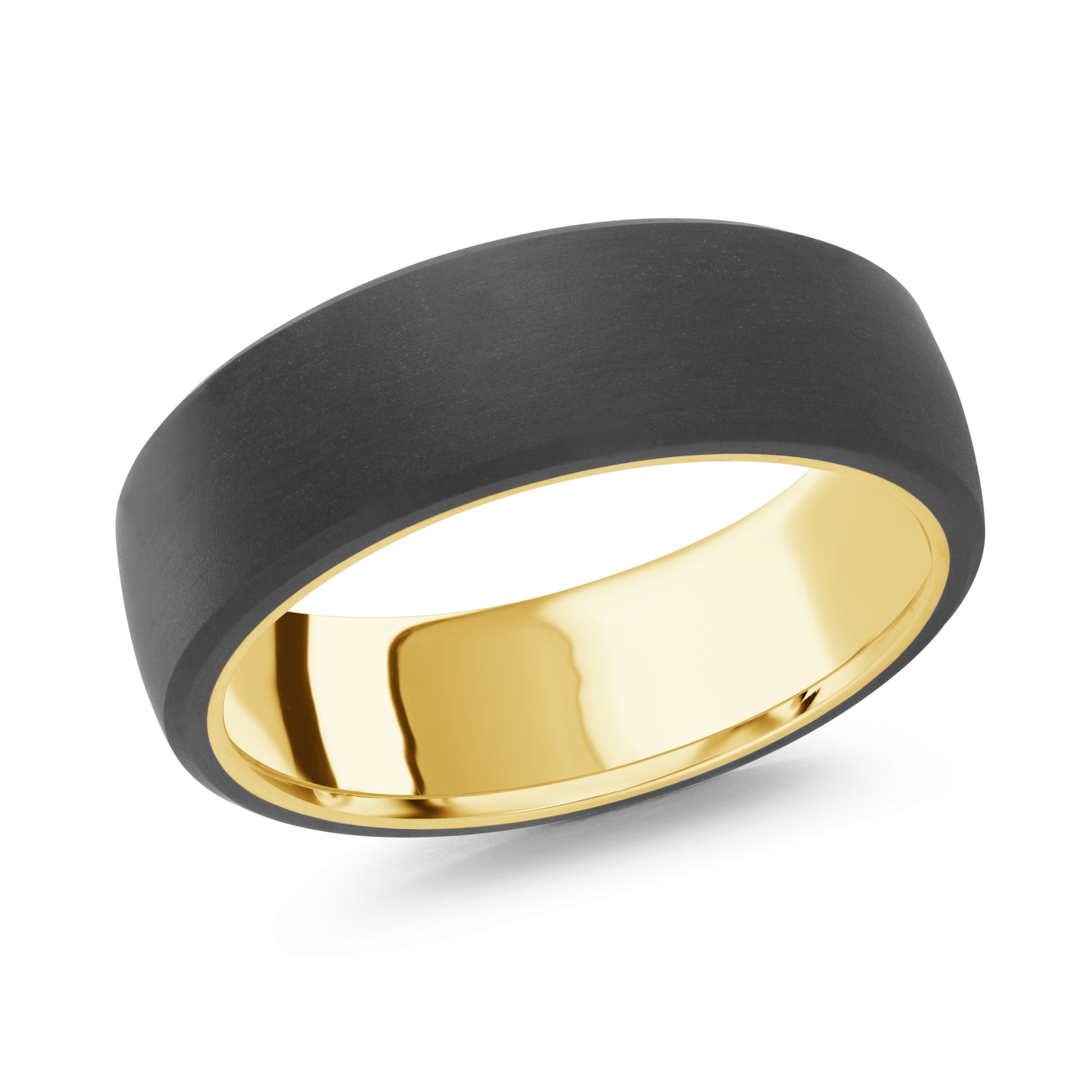 Carbon Fiber + Gold Wedding Band