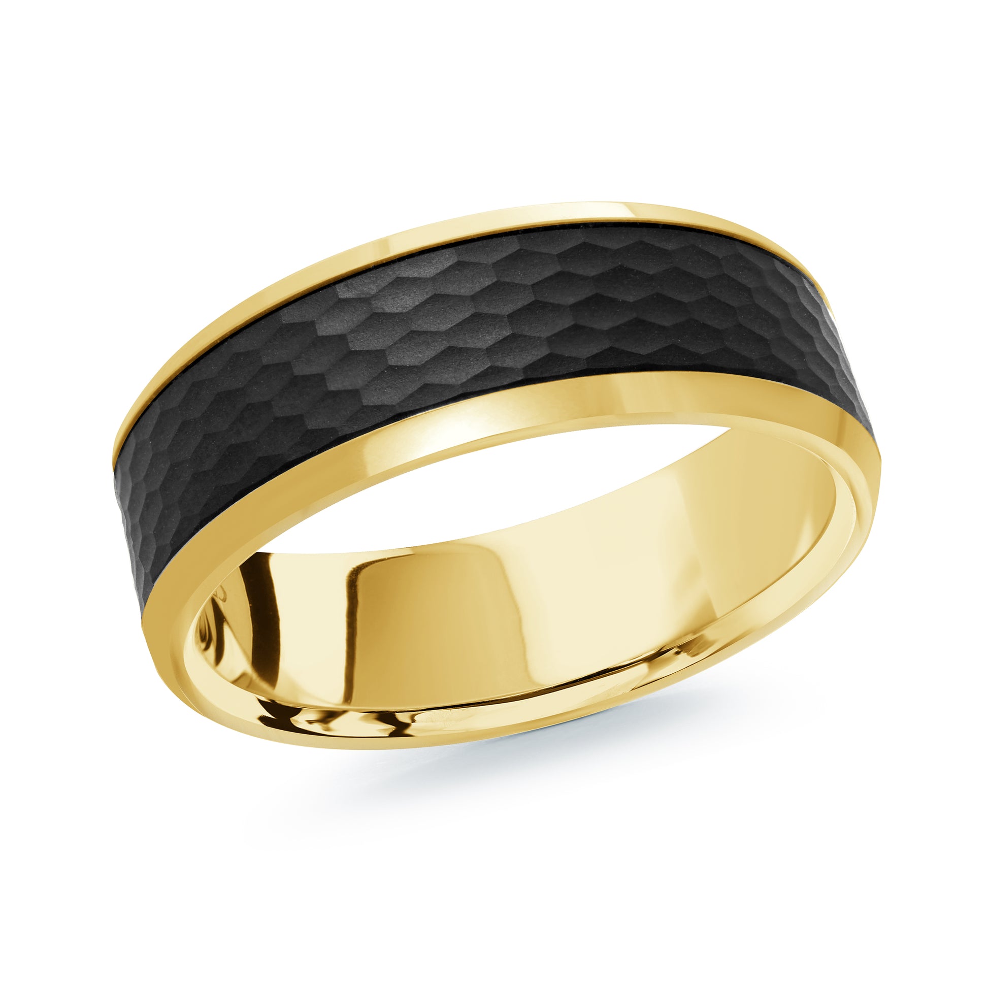 Carbon Fiber + Gold Wedding Band