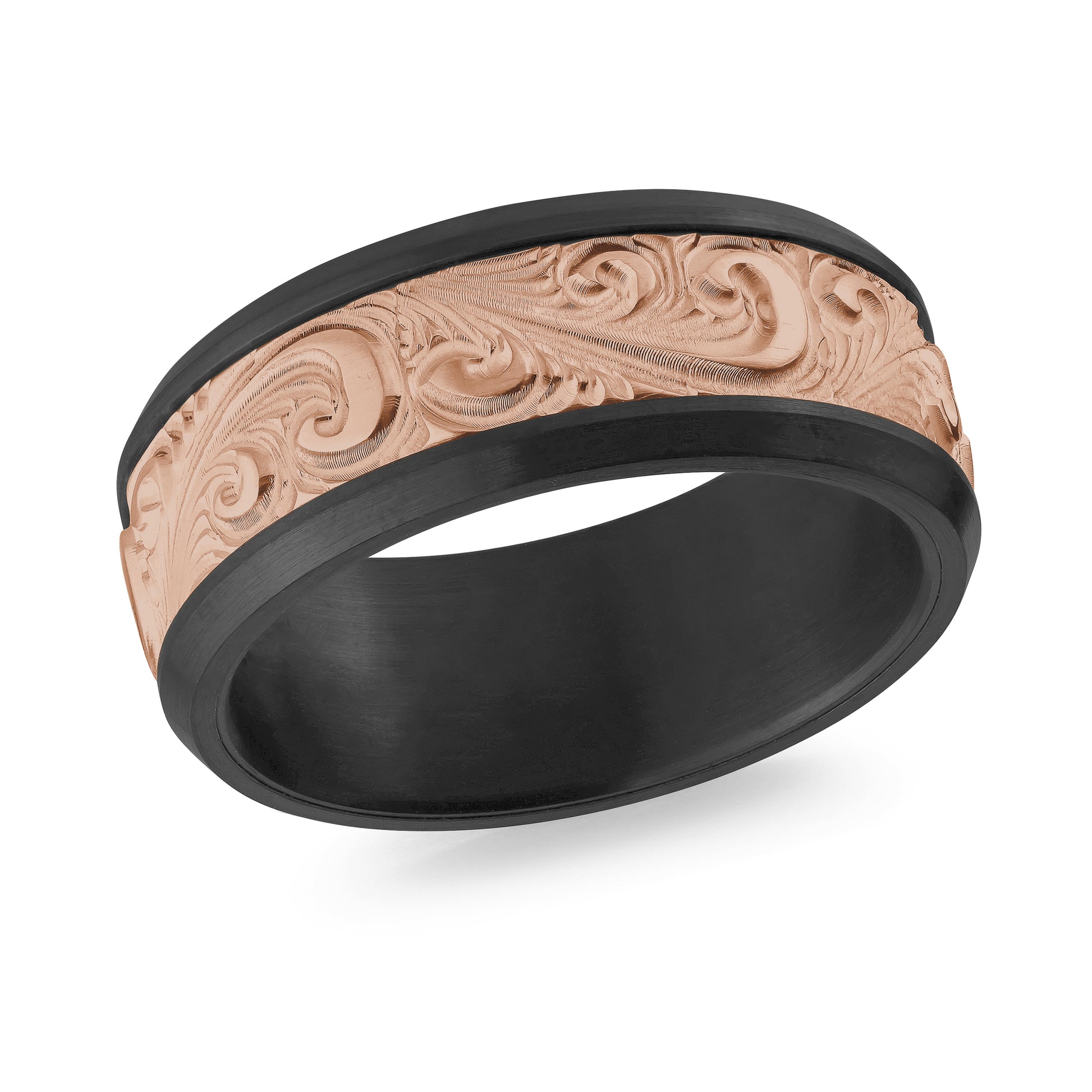 Carbon Fiber + Gold Wedding Band