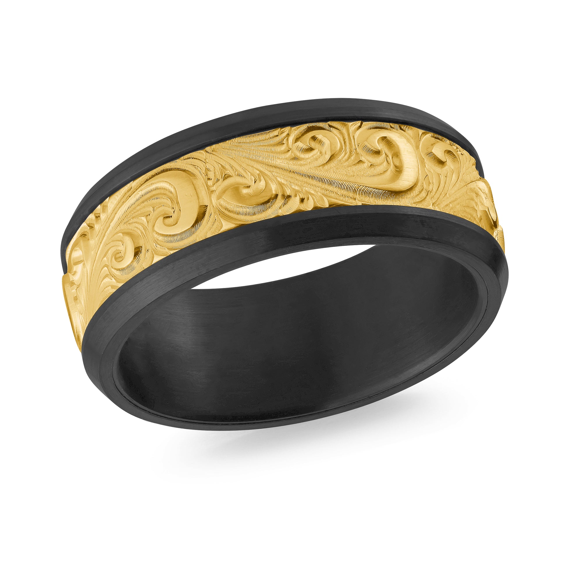 Carbon Fiber + Gold Wedding Band