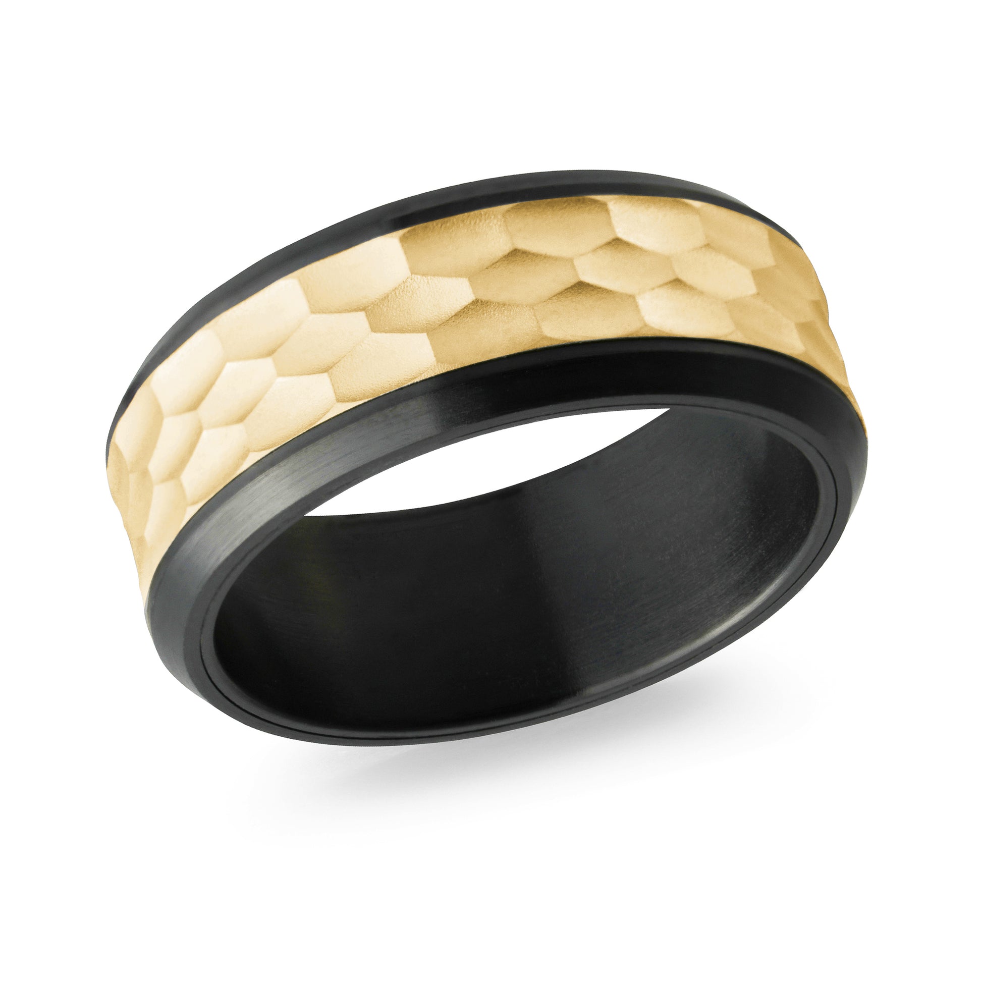 Carbon Fiber + Gold Wedding Band