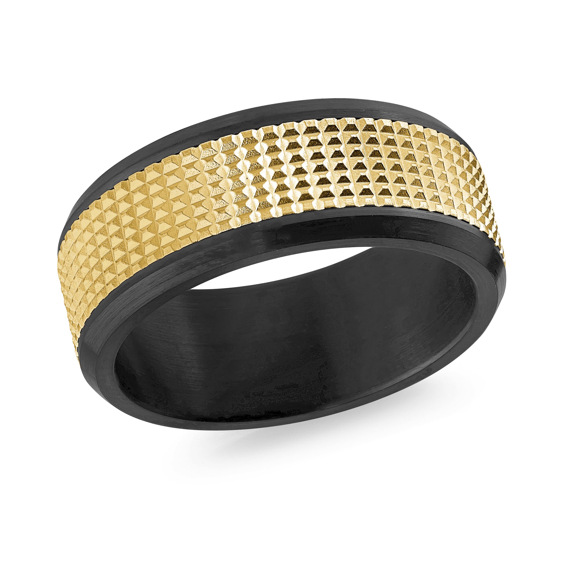 Carbon Fiber + Gold Wedding Band