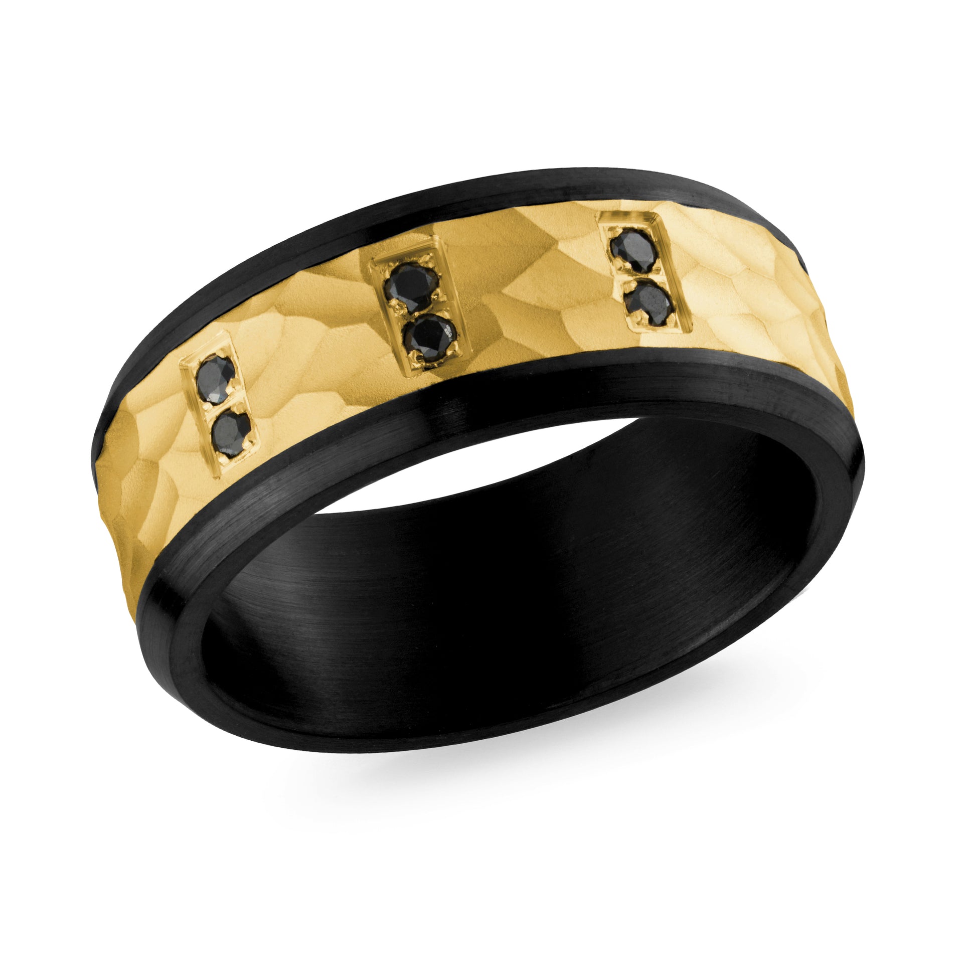 Carbon Fiber + Gold Wedding Band