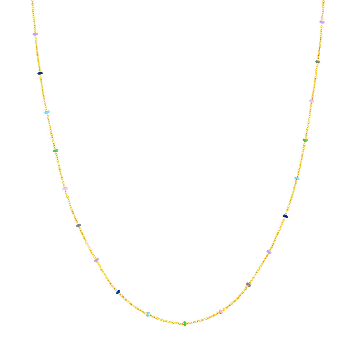 Enamel Bead Saturn Chain