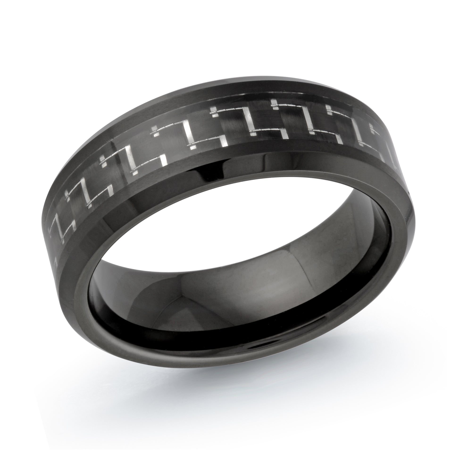 Tungsten + Carbon Fiber Inlay Wedding Band