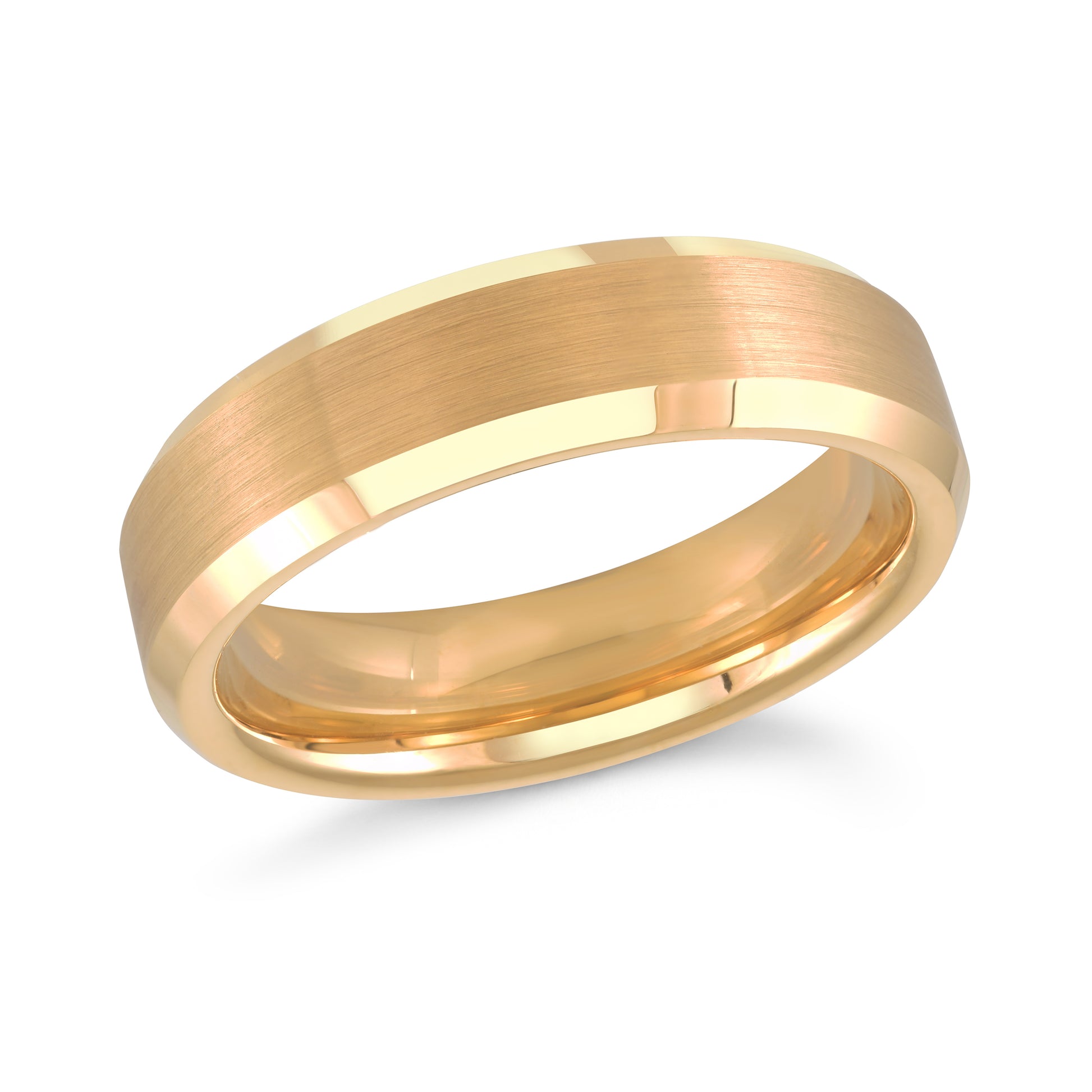 Yellow Gold Tungsten Wedding Band