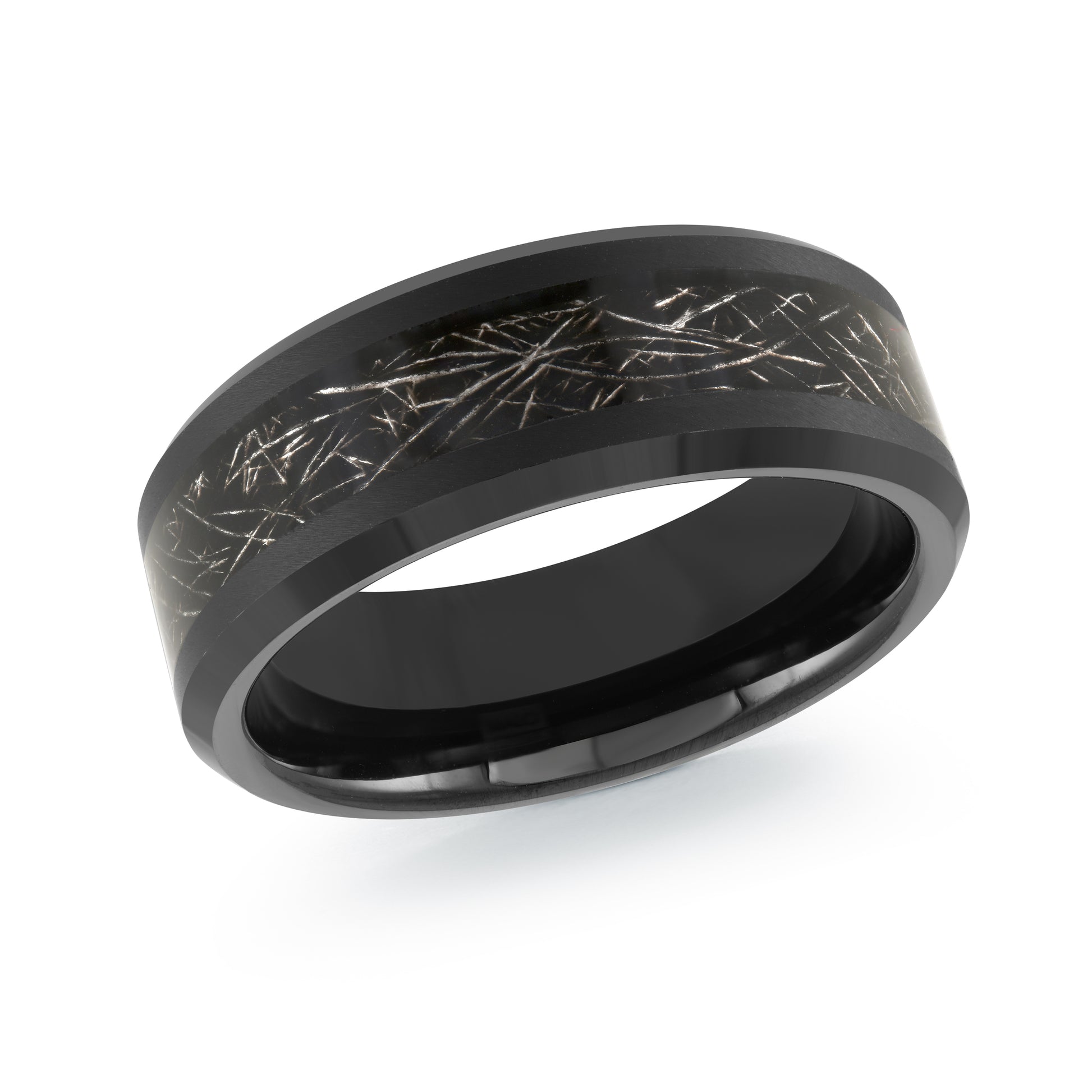 Tungsten + Carbon Fiber Inlay Wedding Band