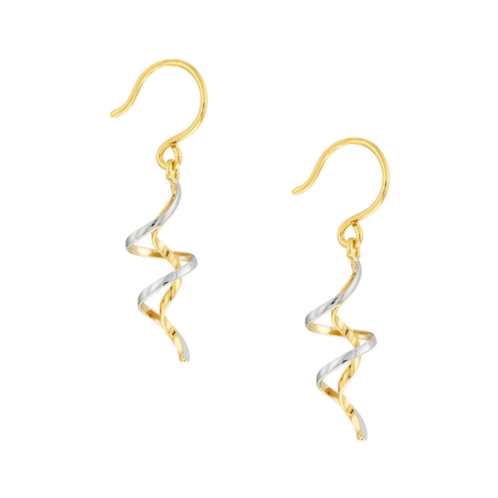 Two-Tone Twisted Wire Earrings