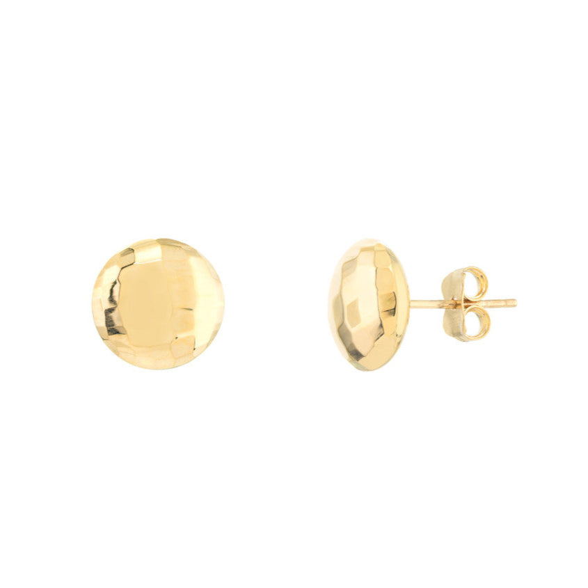 Textured Button Stud Earrings