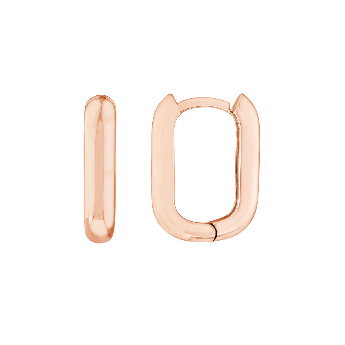 Oblong Polished Mini Hoops
