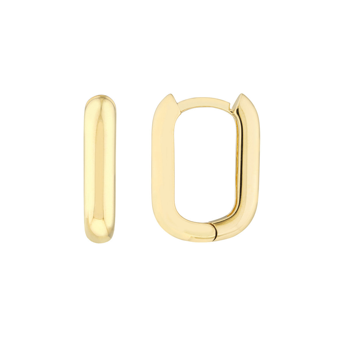 Oblong Polished Mini Hoops