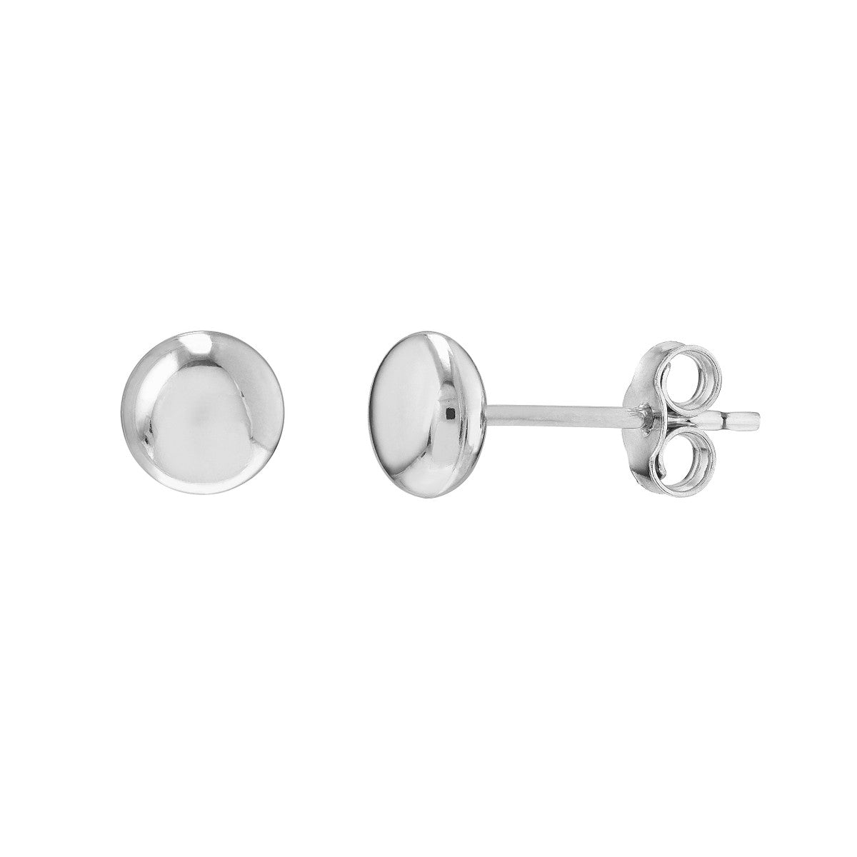 Flat Round Pebble Earring