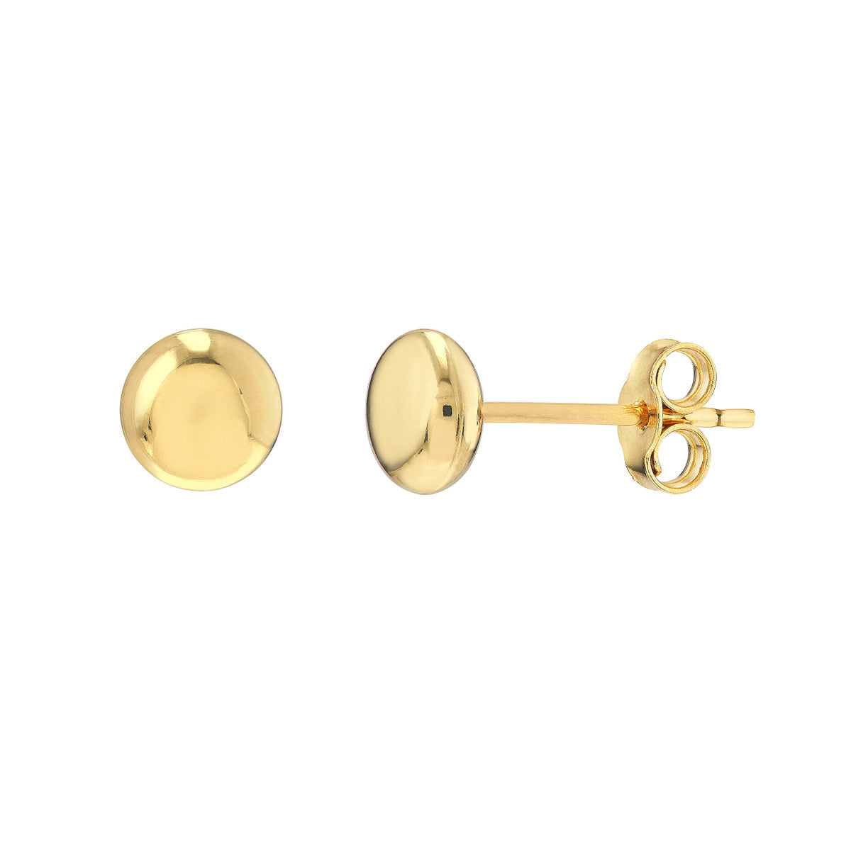 Flat Round Pebble Earring