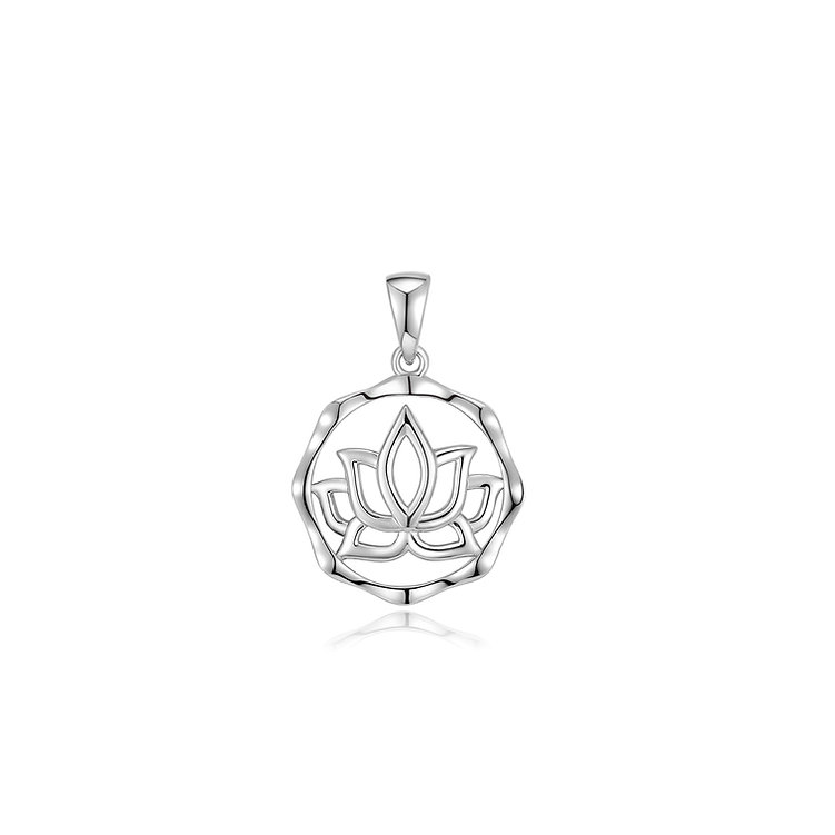 Sterling Silver Lotus Flower Pendant