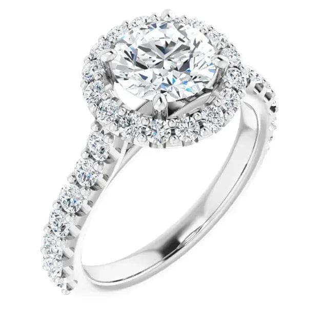 Charles & Colvard Moissanite Halo Ring - Biggar Diamonds