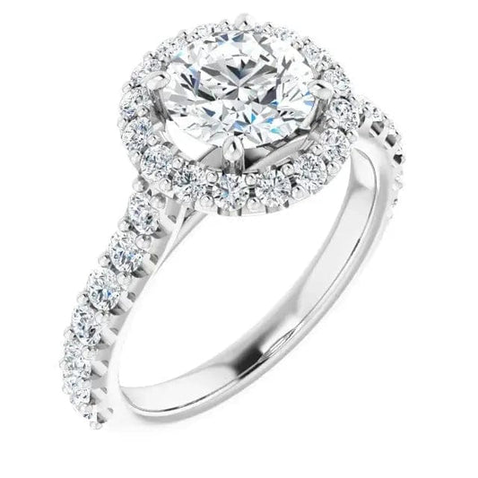 Charles & Colvard Moissanite Halo Ring - Biggar Diamonds