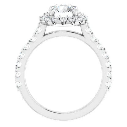 Charles & Colvard Moissanite Halo Ring - Biggar Diamonds