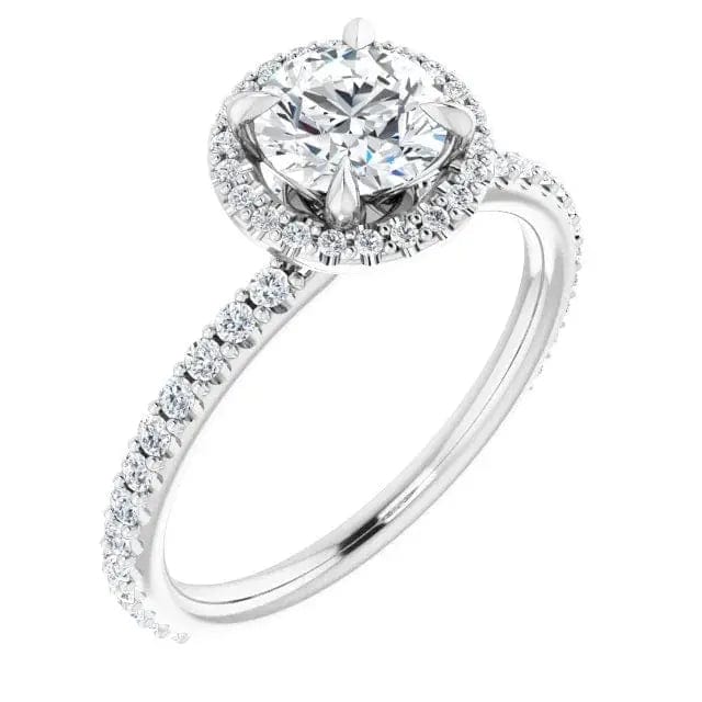 Charles & Colvard Moissanite Halo Ring - Biggar Diamonds