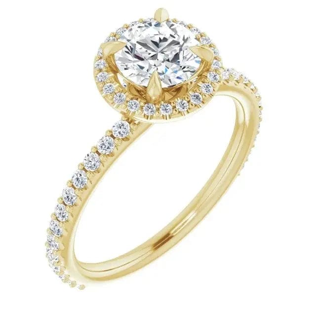 Charles & Colvard Moissanite Halo Ring - Biggar Diamonds