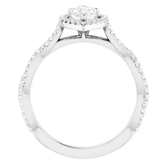 Charles & Colvard Moissanite Halo Ring - Biggar Diamonds