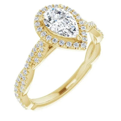 Charles & Colvard Moissanite Halo Ring - Biggar Diamonds